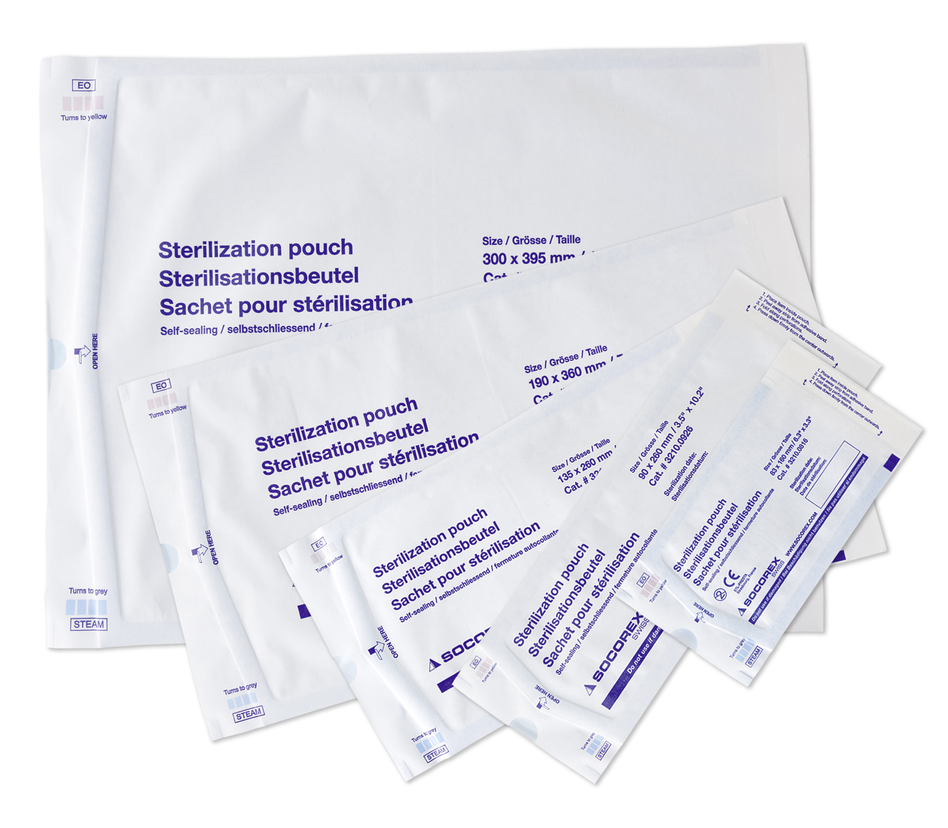 Sterilization Pouches All Sizes RVB